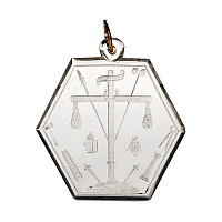 Large Rock Crystal Pendant with Cross