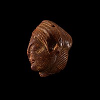 Etruscan Amber Head Pendant