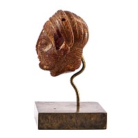 Etruscan Amber Head Pendant