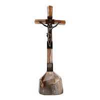 German Silver Mounted Agate Altar Cross
