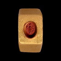 Roman Gold Ring with Jasper Gemstone of the Goddess Fortuna