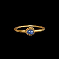 Medieval Gold Ring with Cabochon Sapphire