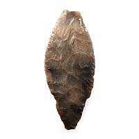 British Stone Age Knapped Flint Beaker Dagger