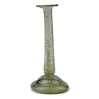 Roman Pale Green Glass Candlestick Unguentarium