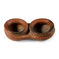 Western Asiatic Terracotta Double-Well Oil Lamp