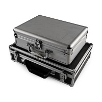 Group of Two [2] Near New Aluminium Carry Cases with Velour Trays