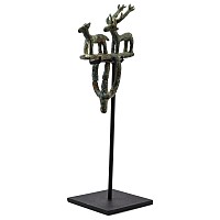 Hittite Bronze Standard Finial with Animal