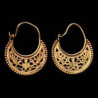 Byzantine Gold Openwork Earring Pair