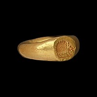 Roman Gold Ring with Carved Hedgehog