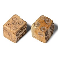 Roman Bone Gaming Dice Pair