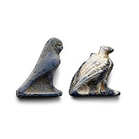 Egyptian Glass Pair of Bird Inlays