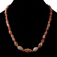 Western Asiatic Agate and Gold Bead Necklace