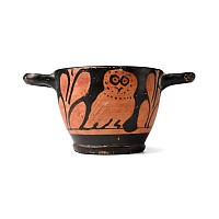 Greek Red-Figure Skyphos with Owl