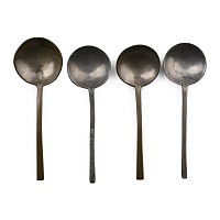Post Medieval Pewter Spoon Group with Rose Marks