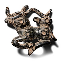 Scythian Bronze Galloping Stag Strap Decoration