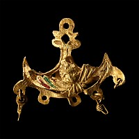 Elizabethan Period Enamelled Gold Ship Pendant