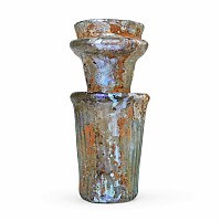 Roman Ribbed Glass Vessel