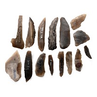 Farnham Stone Age Flint Blades and Tools