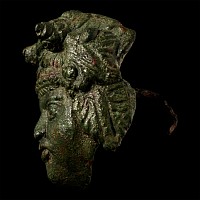 Roman Bronze Head of Dionysus Mount