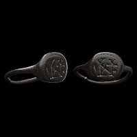 Byzantine Bronze Ring with Monogram
