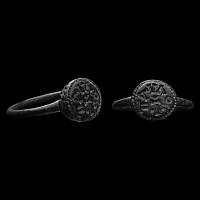 Byzantine Bronze Ring with Cross and Inscription