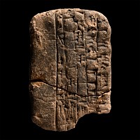 Old Babylonian Cuneiform School Exercise Tablet with Administrative Text