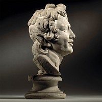 Life-Size Stone Head of a Centaur