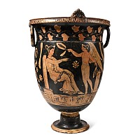 Greek Red-Figure Bell Krater with Eros