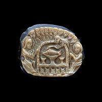 Byzantine Carved Agate Cameo of The Holy Banquet