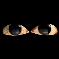 Egyptian Alabaster and Glass Eye Pair