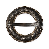 Medieval Silver-Gilt Annular Brooch