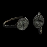 Greek Seal Ring with Advancing Horse