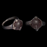 Viking Age Silver Ring with Cabochon