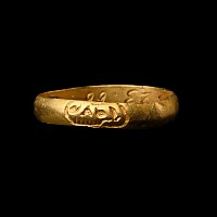 Post Medieval Gold Memento Mori Skull Ring