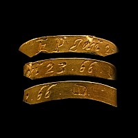 Post Medieval Gold Memento Mori Skull Ring