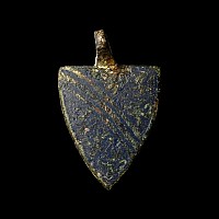 Medieval Knight's Enamelled Gilt Bronze 'De Bohun Family, Earl of Hereford' Heraldic Horse Harness Pendant