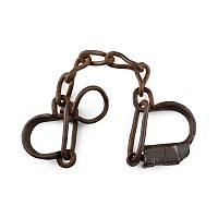 Slave Trade Iron Chained Ankle Shackles