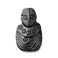 Western Asiatic Black Stone Idol