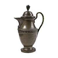 Pewter 'American Independence' Chocolate Pot