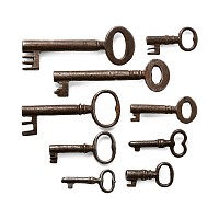 Post Medieval Casket and Other Key Collection