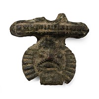 Roman Bronze Situla Mount with Gorgoneion