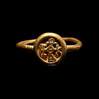Byzantine Gold Ring with Engraved Tetragram