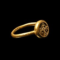 Byzantine Gold Ring with Engraved Tetragram