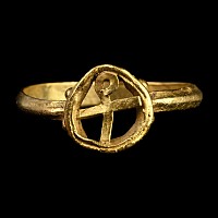 Byzantine Gold Ring with Openwork Monogram