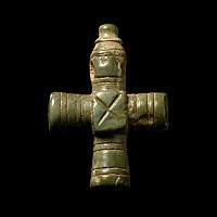 Byzantine Stone Cross Pendant