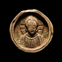 Byzantine Stone Pendant with Engraved Saint