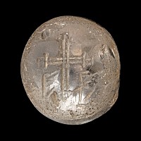 Byzantine Rock Crystal Stamp Seal with Cross