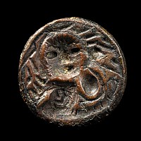 Medieval Bronze Seal Matrix with Figure of Christ