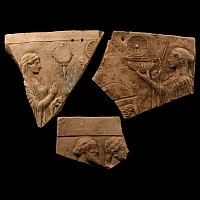 Greek Style Terracotta Plaque Frangment Group