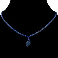 Lapis Lazuli Bead Necklace String with Pendant